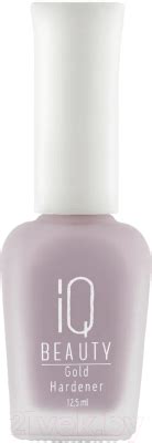 IQ Beauty Gold Hardener Lilac С коллоидным золотом (12.5мл) Лак для ...