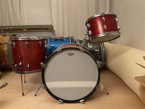 Slingerland Modern Jazz Outfit Red Sparkle Reverb