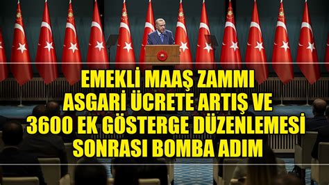 Emekli Maa Zamm Asgari Cret Art Ve Ek G Sterge D Zenlemesi