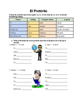 AR ER IR Verb Conjugation Verb Conjugation Verb Worksheets