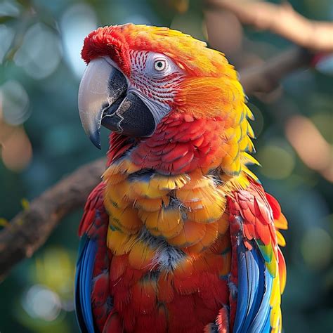 Premium Photo Colorful Flying Parrot Beautiful Macaw Birds