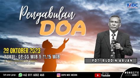 Ibadah Minggu GKPB Medan 29 Oktober 2023 YouTube