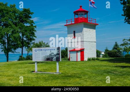 The Goderich Lighthouse At Port Goderich On Lake Huron Ontario Canada ...