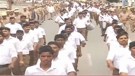 Tamil Nadu RSS Holds Route Marches VCK Distributes Manusmrithi