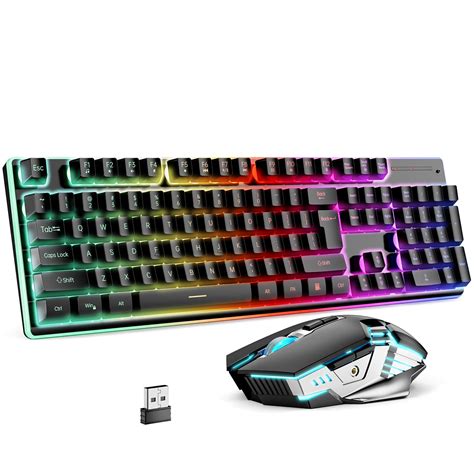 Wireless Gaming Keyboard And Mouse 104 Keys Mechanical Keyboard Mice