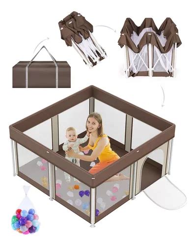 Cercardinho Educativo Dobrável Com Balanço - Cercadinho Dobrável Para Bebês Ptcide 50x50cm Com Bolas E Bo | Frete grátis