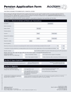 Fillable Online Pension Annuity Application Form Fax Email Print