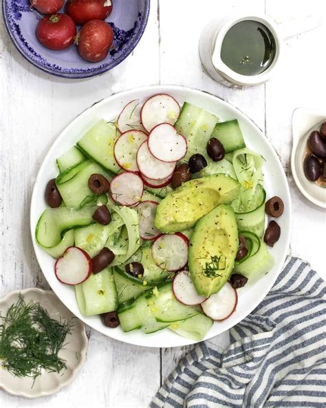 Cucumber Radish Salad With Dill Dressing The Daily Dish