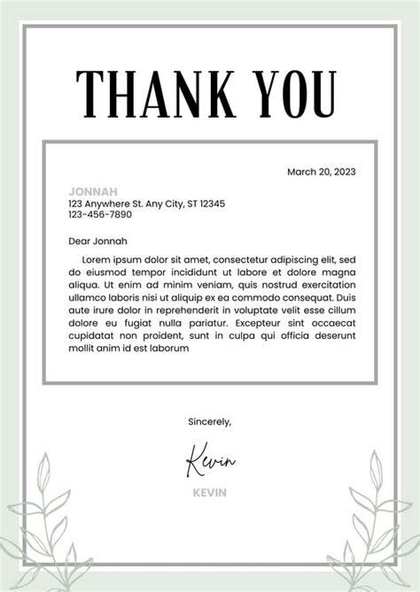 Free And Printable Thank You Letter Templates Canva