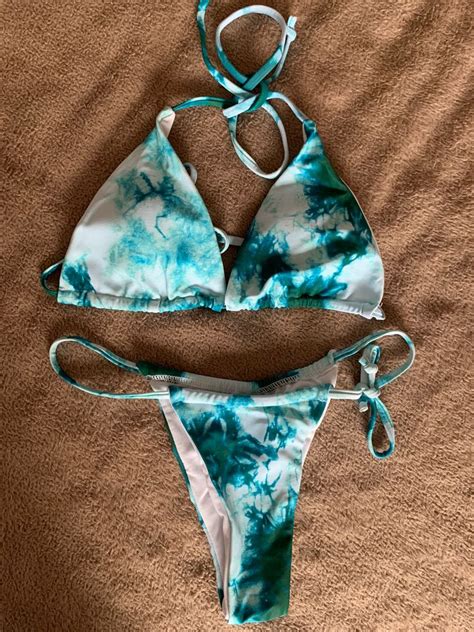 Tie Dye Triangle Bikini Women S Fashion Swimwear Bikinis Swimsuits