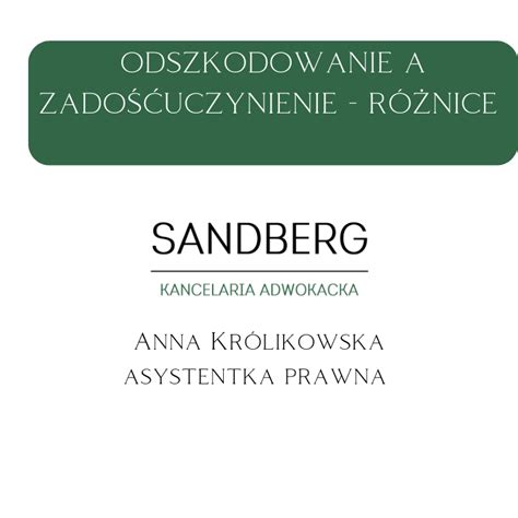 Odszkodowanie a zadośćuczynienie czym się różni Kancelaria