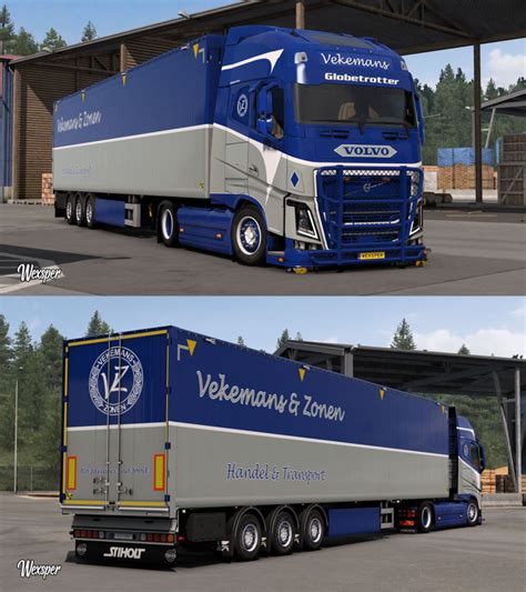 Volvo FH16 2012 Vekemans Skin Pack By Wexsper Update ETS2 Mods