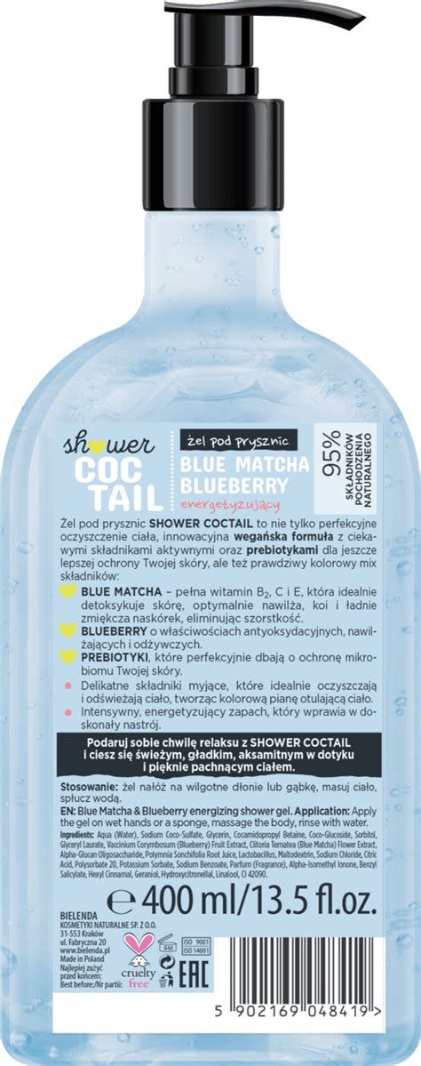 BIELENDA Shower Coctail żel pod prysznic matcha i borówki 400 ml