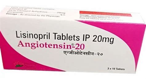 Angiotensin 20 Tablet At Rs 197stripe Lisinopril Tablet In Nagpur