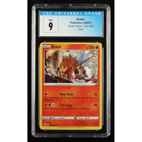 Entei Pokemon Sword And Shield Battle Styles Holo Cgc