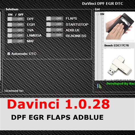 Davinci Unlimited Activate Dpf Egr Flaps Adblue Off