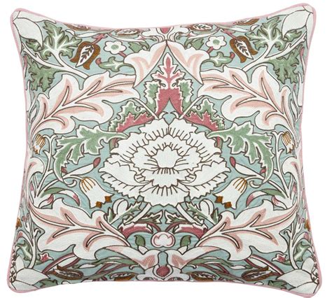 Morris And Co Strawberry Thiefsevern Cochineal Pink Cushion • Jones And