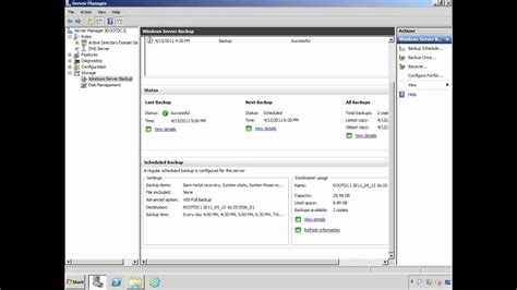 Windows Server Backup Step By Step Youtube