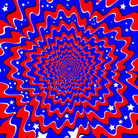 Red, White, and Blue Moving Patriotic Illusion!