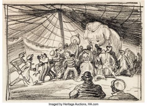 Dumbo Circus Scenes With Elephants Storyboardthumbnail Art Group Of