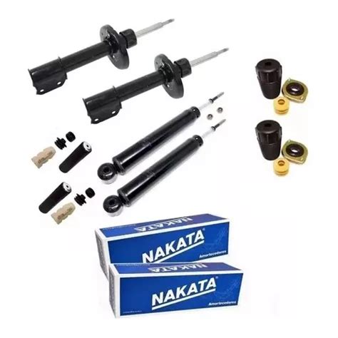 Kit 4 Amortecedor Corsa Celta Prisma Nakata Kit Coxim Axios