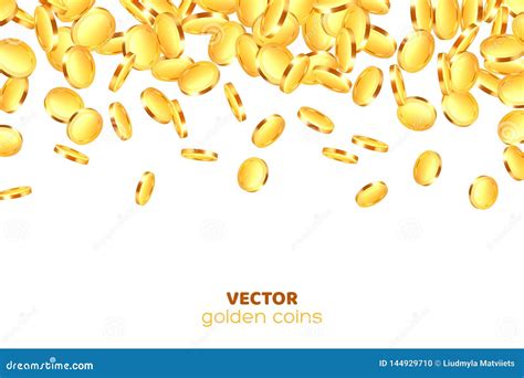 Explosi n De Oro Realista De Las Monedas 3d Ilustración del Vector