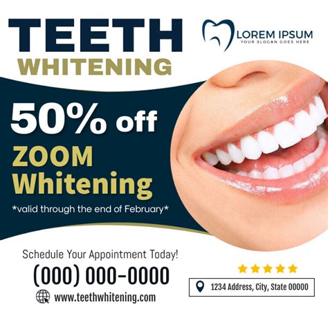 Teeth Whitening Promo Ads Template Postermywall