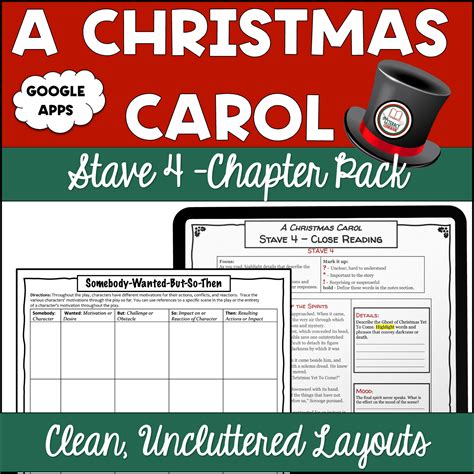 A Christmas Carol Stave 4 Digital And Printable Chapter Pack Made