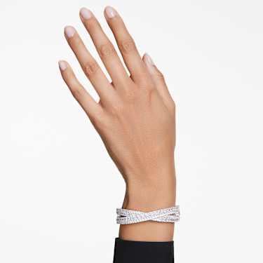 Hyperbola Cuff Infinity White Rhodium Plated Swarovski