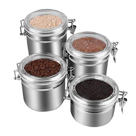 Stainless Steel Airtight Canister Set Beautiful Food Storage Best