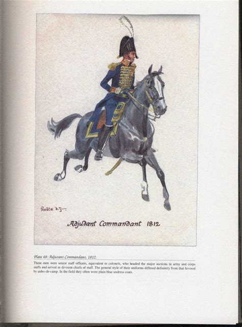 Command And Staff Plate 48 Adjutant Commandant 1812 Guerres