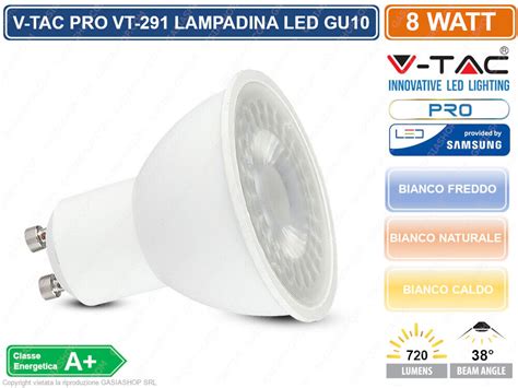 Lampadina Faretto Spotlight Led V Tac Pro Gu Watt Lm Chip