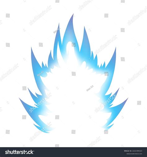 Super Saiyan Aura Blue Color Effect Stock Illustration 2222399323 ...