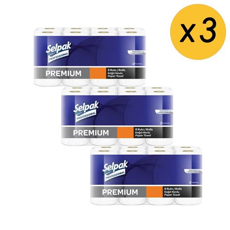 Selpak Professional Premium Kağıt Havlu 8 li Paket 3 Adet