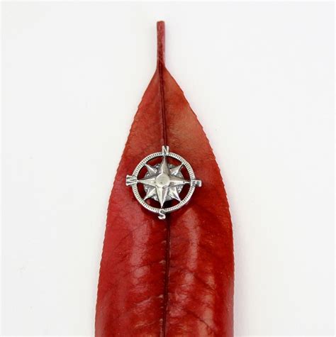 Compass Rose Stick Pin Sterling Silver Ascot Stickpin Lapel Etsy