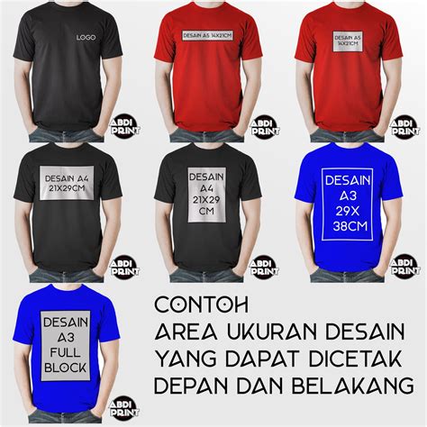 Ukuran Desain Kaos 47 Koleksi Gambar