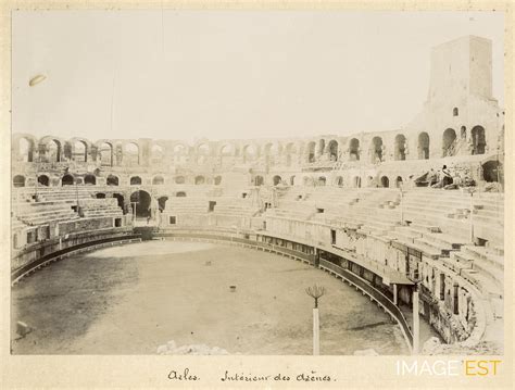 Intérieur des arènes Arles Joseph DELARUE 1893 Fiche