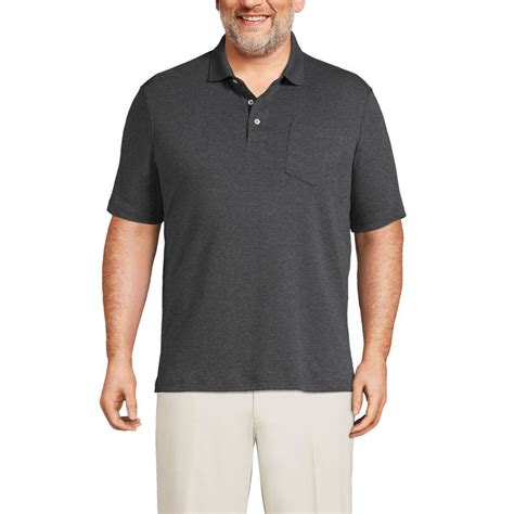 Lands End Mens Big Short Sleeve Super Soft Supima Polo Shirt With