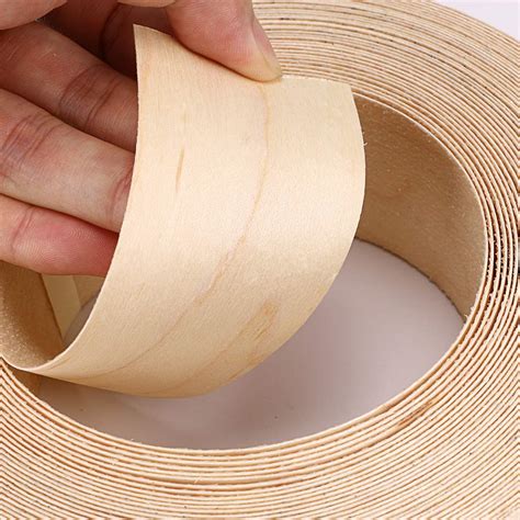 Buy Skelang Maple X Roll Wood Veneer Edge Banding Preglued Iron On With Hot Melt Adhesive
