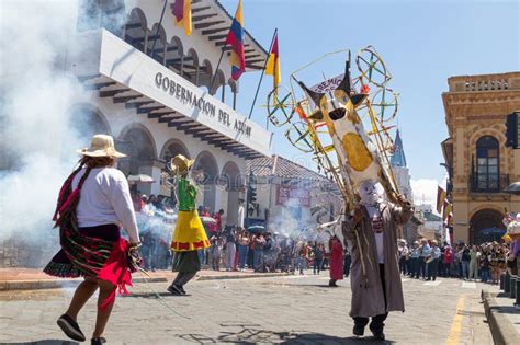 Fireworks Display In Cuenca City Ecuador Editorial Stock Photo Image