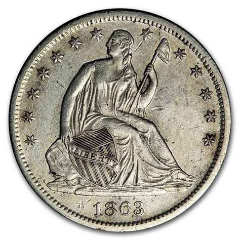 Buy 1863 S Liberty Seated Half Dollar Au Apmex