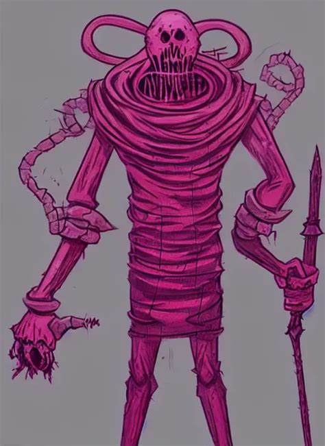 Concept Art Of Pink Guy As Boss In Darkest Dungeon Stable Diffusion