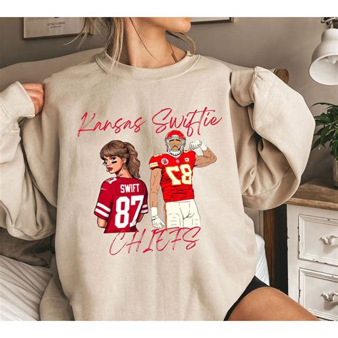 Kansas Swiftie Chiefs Sweatshirt Travis And Taylor Travis Etsy