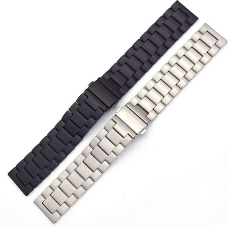 THEAGE Titanium Solid Watch Band For Mens Women Pure Titanium Watch