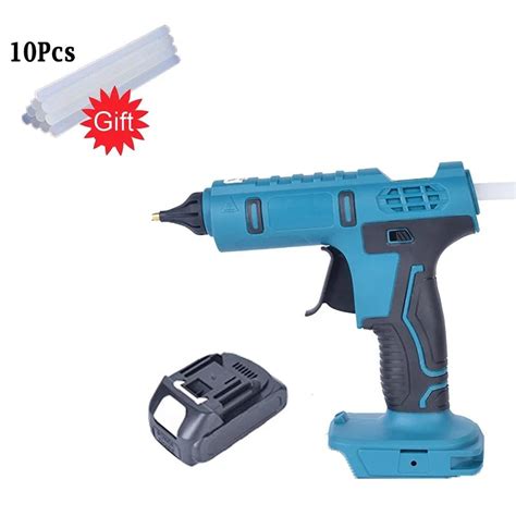 Jual 80W Cordless Electric Glue Gun For Makita 18V Battery DIY Hot Melt Welding Hot Air Gun Anti