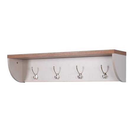 Miscool 35.04 in Entryway White Wall Mounted Coat Rack YCH10Y200W - The ...