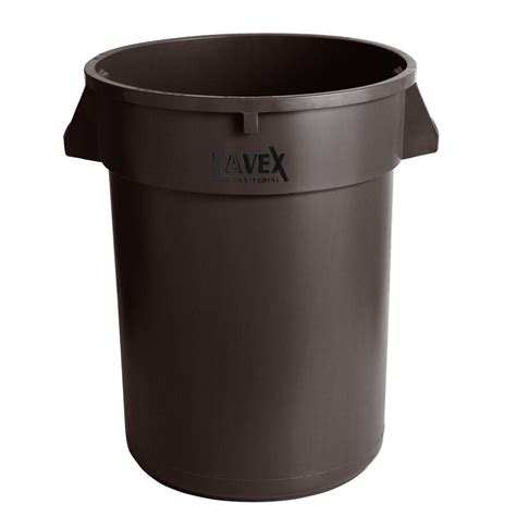 Lavex Gallon Brown Round Commercial Trash Can