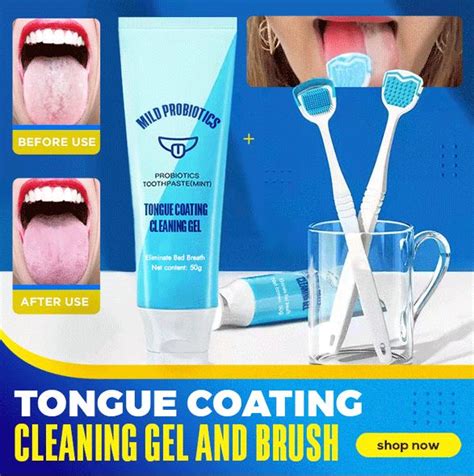 Tongue Coating Cleaning Gel and Brush – thedealzninja