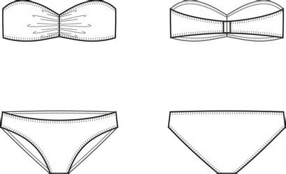 Womens Two Piece Bikini Swimsuit Royalty Free Vector Image