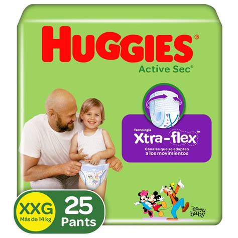 Pa Al Pants Huggies Active Sec Xtra Flex Xxg Paquete X Los